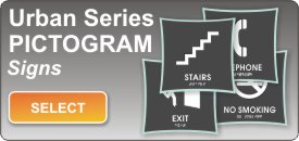 brailles pictogram signs, exit, stairs signs